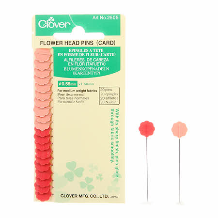 Clover Flower Head Flat Pins
