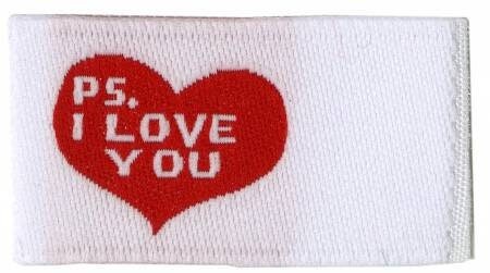 Tag-It-Ons &quot;PS I Love You&quot; Woven Quilt Labels