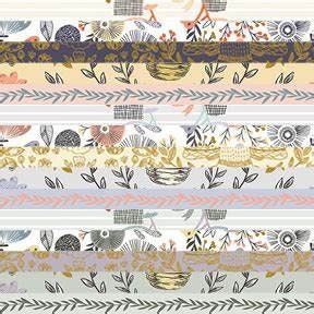 Evening Ride Paradise (metallic) by Jade Mosinski for RJR Fabrics Summer in the Cotswolds Line