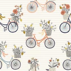 Evening Ride Paradise (metallic) by Jade Mosinski for RJR Fabrics Summer in the Cotswolds Line