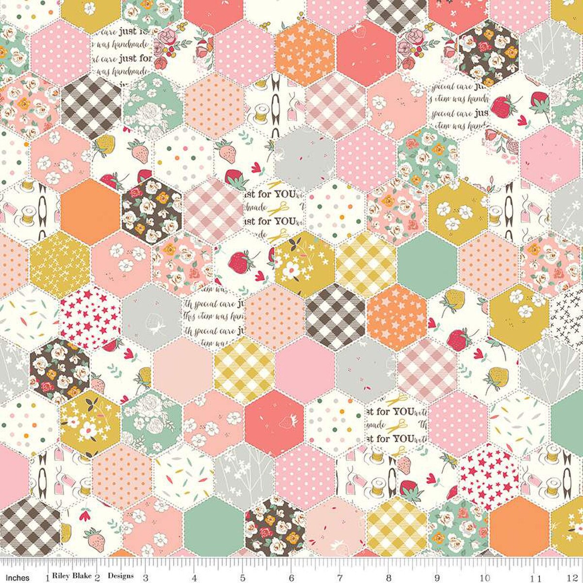 Cheater Print Multi by Minki Kim for Riley Blake Designs BloomBerry Line