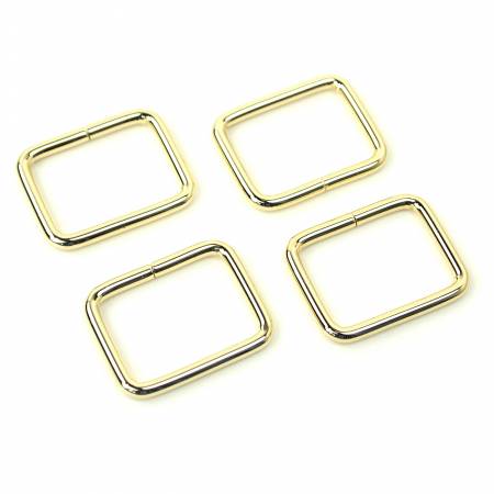 Gold Slider Rectangle Rings (1 inch) by Sallie Tomato
