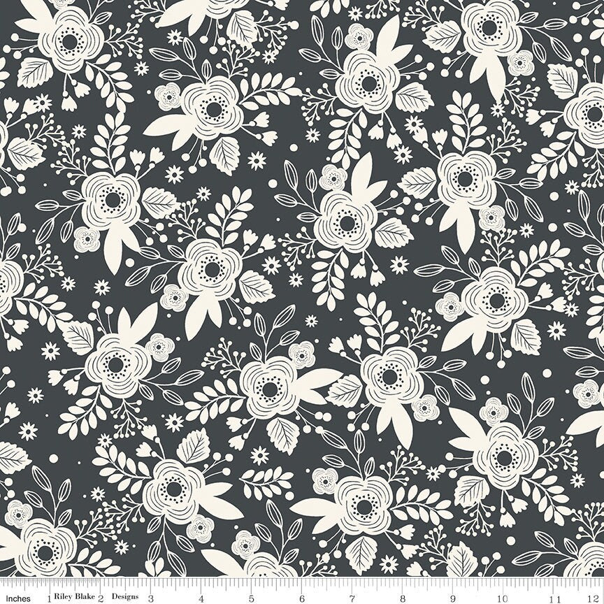 CLEARANCE South Hill Main C12660 Linen - Riley Blake - Floral Flowers –  Cute Little Fabric Shop