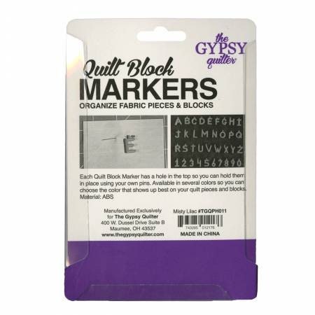 Quilt Block Markers (Misty Lilac) by Gypsy Quilter