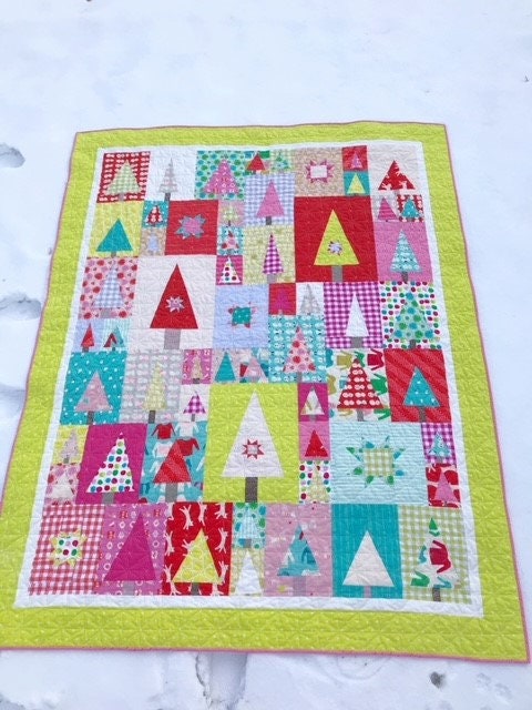Pine Hollow Patchwork Forest Quilt Lane (Physical Smart Copy Amy Fabrics Pattern by - Holland