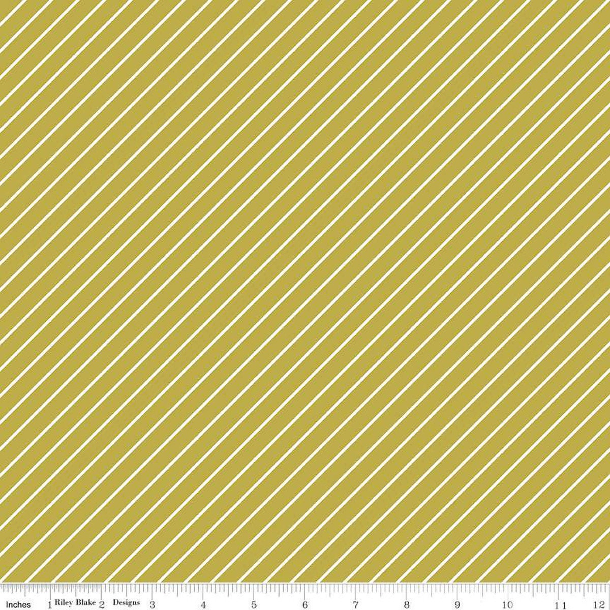 Hibiscus Stripe Citron by Simple Simon and Company for Riley Blake Designs Hibiscus Line
