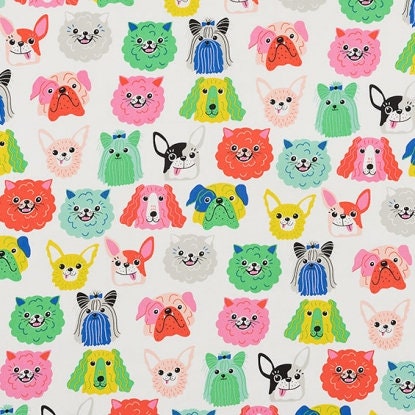 The Canine is Mine Bright by Alexander Henry Fabrics