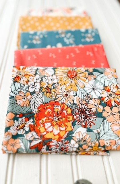Exclusive Folk Blooms Quilt Kit featuring Sharon Holland Fabrics
