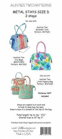 Aunties Two Patterns Little Poppins Bag STAYS ONLY Size D