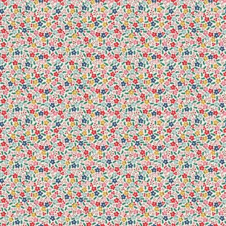 Multi Holly Flowers by Poppie Cotton Oh What Fun Line