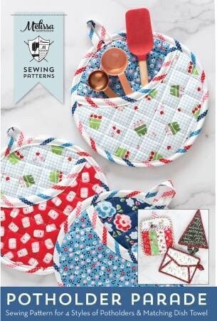 Pot Holder Parade Sewing Pattern by Melissa Mortenson for The Polka Dot Chair (Physical Copy)