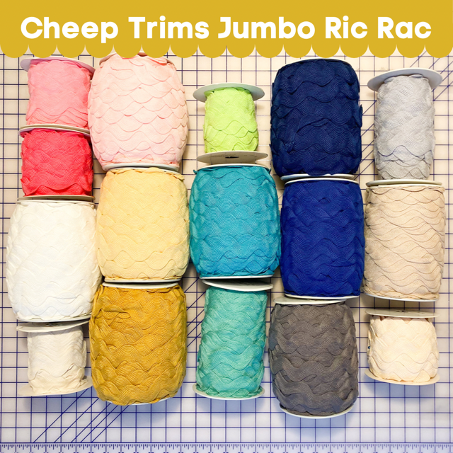 Cheep Trims Jumbo (1 1/2 in.) Ric Rac Sold by the Yard (Multiple Colors)