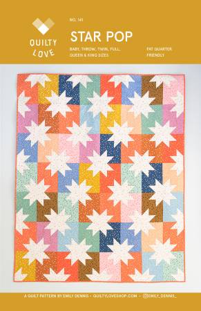 Star Pop Quilt Pattern by Quilty Love- PHYSICAL COPY