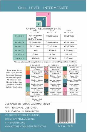 The Penny Quilt Pattern by Kitchen Table  Quilting (Physical Copy)
