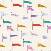 Pennant Power White by Cloud 9 Fabrics Universal Love Line